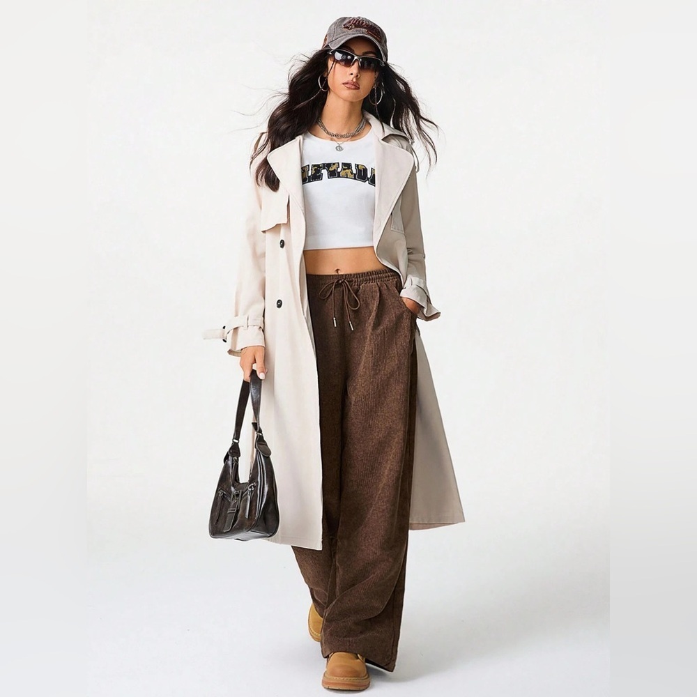 Wide Leg Drawstring Pants - Picture 3 of 12